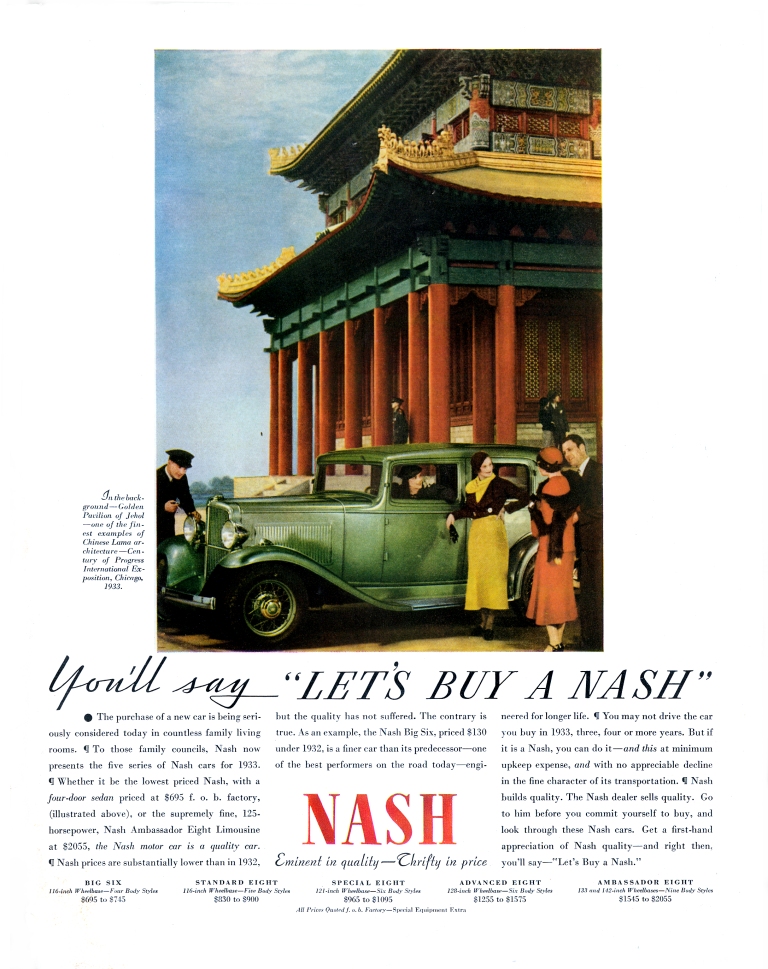 1933 Nash Auto Advertising